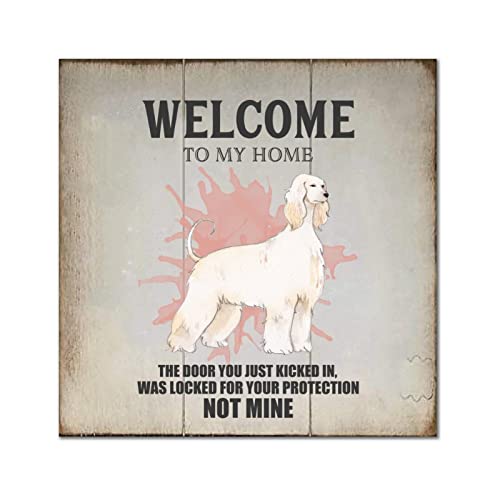Plaque murale en bois Welcome to My Home décoration maison à suspendre