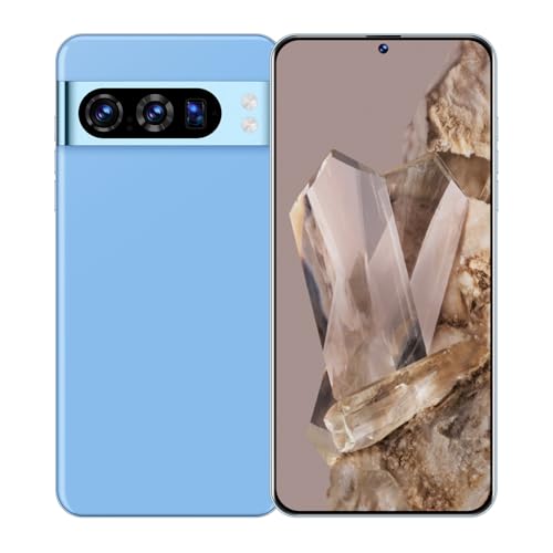 HabitualColors Unlocked Cellphone Pixel 8 PRO Smartphone Android 13 Unlocked Phone with 6.8-inch Display/ 108MP+48MP Camera/Dual SIM/8GB+256GB/6800mAh/FACE ID/Fingerprint/5G Mobile Phone (Blue)
