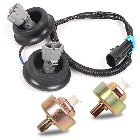Muge Racing Dual Knock Sensors with Wiring Harness Kit 12589867 12601822 213-3521 for Chevy GM LS1 LS6 LQ9 4.8L 5.3L 6.0L 8.1L Cover