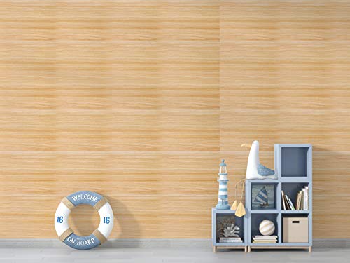 Image of DWELLSINDIA Wood Texture Self Adhesive Wallpaper Peel & Stick, Waterproof, Scratch Resistant, Laminated (41cm x 244cm, Beige)