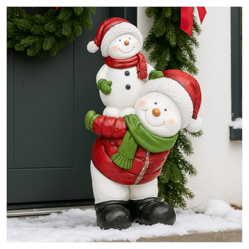 com-four® Weihnachtsdeko Schneemann-Figuren - dekorativer Aufsteller...