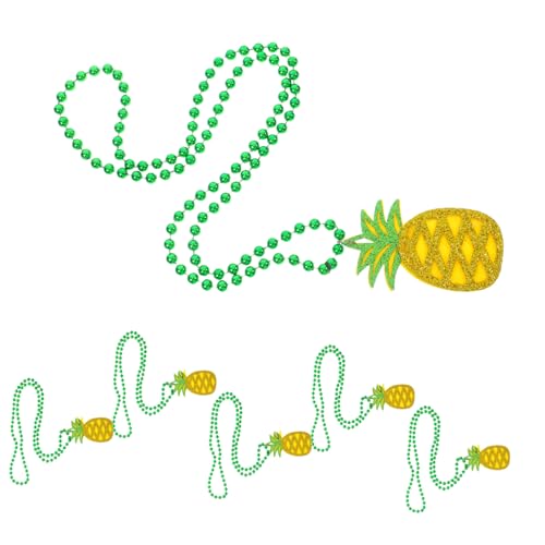 PRETYZOOM Summer Hawaiian Party Necklace 6pcs Pineapple Charm Tropical Luau Decor Birthday Supplies Classroom Reward