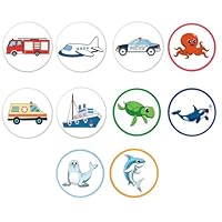 COYUN 10 Stück Töpfchentraining Aufkleber, Farbwechsel Pipi Aufkleber Interessante Töpfchen Aufkleber für Jungen und Mädchen Wiederverwendbare Aufkleber