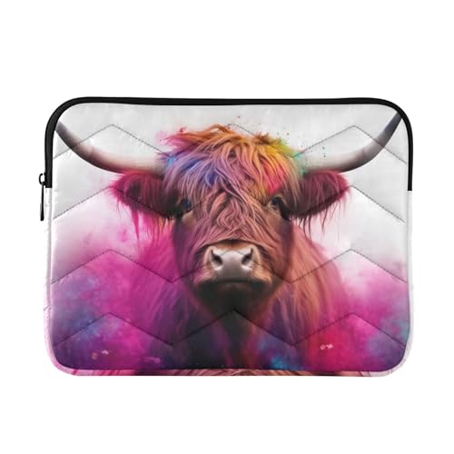 Funda para portátil 13-14 pulgadas diseño Highland Cow