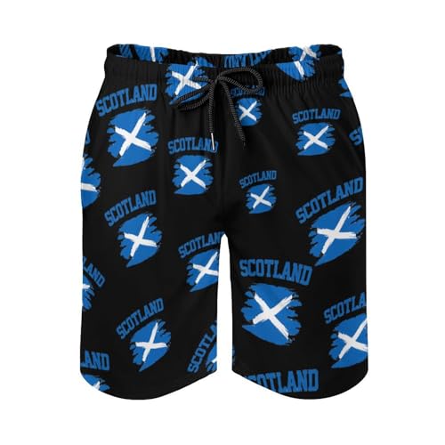 Scotland Flag Men's Swim Trunks Quick Dry Swimwear Beach Shorts with Pocket Bathing Suits3