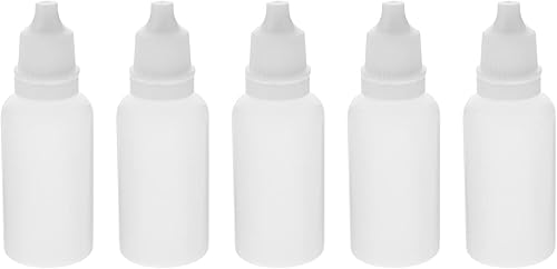 Othmro Botellas cuentagotas de plástico de ojo de laboratorio de 0.7 oz de polietileno de 0.7 onzas, gotero líquido exprimible para ojos de boca
