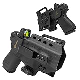 GRITR Omni IWB/OWB Kydex Modular Pistol Holster Fits Standard Glock 9mm Models - Ambidextrous EDC Gun Accessory w/Optic Cut, Open Bottom, Adjustable Concealment Claw, Retention, Ride Height & Cant