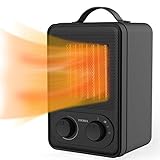 Schnell erhitzend und leistungsstark: Der elegante Keramikheizer verteilt die Wärme gleichmäßig mit einer Leistung von 1000 Watt oder 1800 Watt innerhalb weniger Minuten im Raum bei geringer Leistungsaufnahme, indem er das PTC Keramikheizelement verwendet, die Luft darum aufwärmt und Ihnen einen warme und komfortable Umgebung im kalten Winter schafft