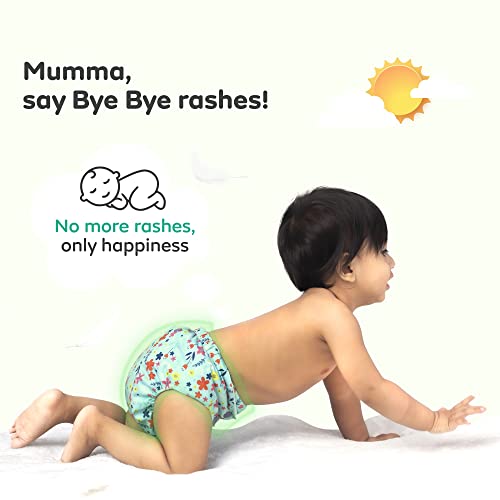 Image of Mylo Leak Proof Baby Cloth Diaper Combo (3 Diaper & 3 Inserts) for 3 Months to 3 Years Babies | Oeko Tex Certified Washable & Reusable Baby Cloth Diaper | Free Size - Floral Print 3