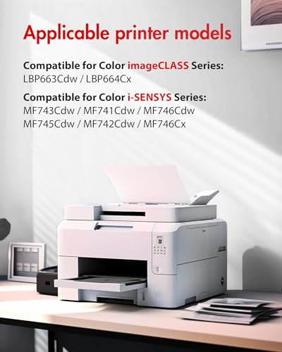 Image of 055 Toner Cartridge Set MF743Cdw MF741Cdw | Replacement for Canon 055 Toner Cartridge Set Compatible with Color ImageCLASS MF743Cdw,Color ImageCLASS MF741Cdw MF745Cdw MF746Cdw LBP664Cdw Printer|4 Pack