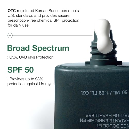 Anua Heartleaf Silky Moisture Mild Sunscreen, Broad Spectrum SPF 50+ with Moisturizing Formula, Lightweight Korean Sunscreen, Natural finish, Vegan, korean skin care 50ml / 1.69 fl. oz. - Image 5