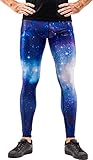 Kapow Meggings Men's Performance Range Leggings - Sports Compression & Pockets (Starlord, Medium)