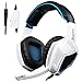 PS4 cuffie da gioco, SA920 3.5m Over-ear con cancellazione del rumore Gaming Headset con Hidden microfono per PC MAC XBOX 360 Tavolo in bianco e nero