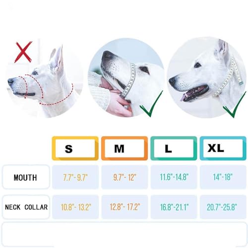 Hundehalfter Kopfgeschirr - Verhindert, DASS Ihr Hund an der Leine zieht, Einfache Anpassung,mit gepolstertem Nasenriemen, Anti-Zug-Halsband für kleine, mittelgroße und große Hundegrößen (Blau, L)