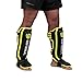 Sanabul Essential Kickboxing Shin Guards with Hook & Loop Straps Shin Pads for MMA Muay Thai and Martial Arts
