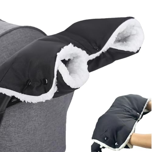 1 pezzo Guanti caldi per carrozzina, scaldamani neri per carrozzina, calore invernale, guanti universali per carrozzina