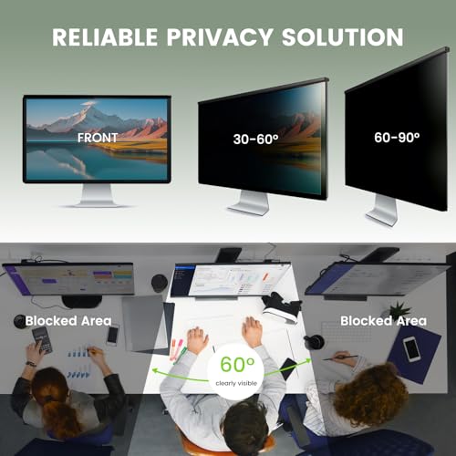 Filtro de privacidad colgante de 32" para monitor acrílico 16:9 antirreflejos 3