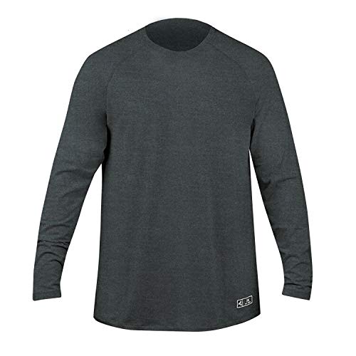 XCEL Mens Threadx Solid Long Sleeve Rashguard (Silver, Small)