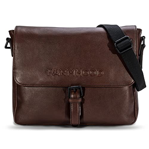 Porte-documents en cuir Memphis 32 cm messenger de haute maroquinerie
