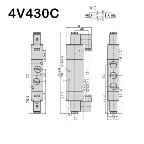 Válvulas solenoides de aire 4V130C-06 y 4V230C-08 de 12V CC para control neumático 8