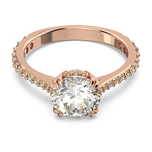 Swarovski Dames Constella collectie Ring, 50, Roségoud verguld, Zirkonia