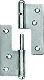 Connex Tür-Aufschraubbänder - 160 mm - rechts - verzinkt/Aufschraub-Scharnier/Türscharnier/Scharnier zum Aufschrauben/Türband/Türladenband/Türbeschlag / DYB2006591