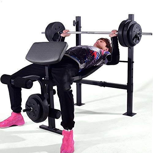 ERoomQ Abdominal Boards, Multifunction Weightlifting Bed, Bed Home Fitness Equipment Barbell, Dumbbell Bench Squat Rack Bench Press