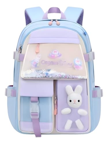 Mochila Meninas C/coelho De Pelúcia E Espaço Para Notebook