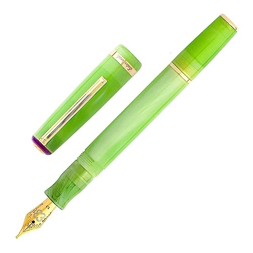 Stylo-plume Esterbrook JR Key West or et résine précieuse verte