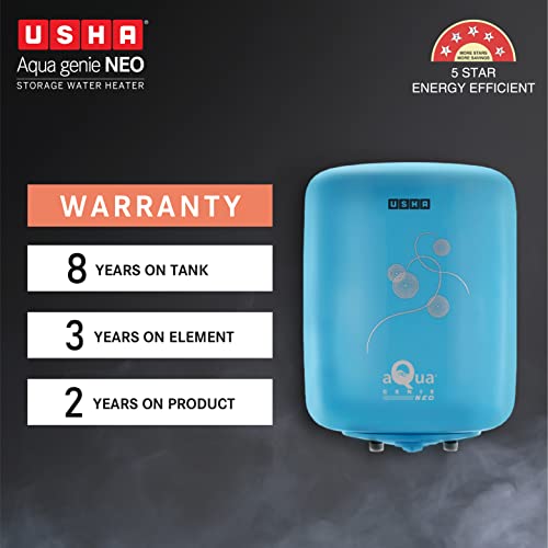 Image of Usha Aquagenie Neo 6 Litre Storage Water Heater with Free Installation (Sky Blue)