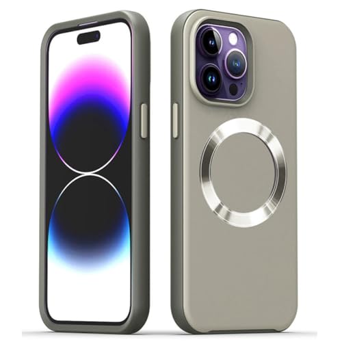 Étui de chargement sans fil magnétique anti-chocs coque gris iPhone 12