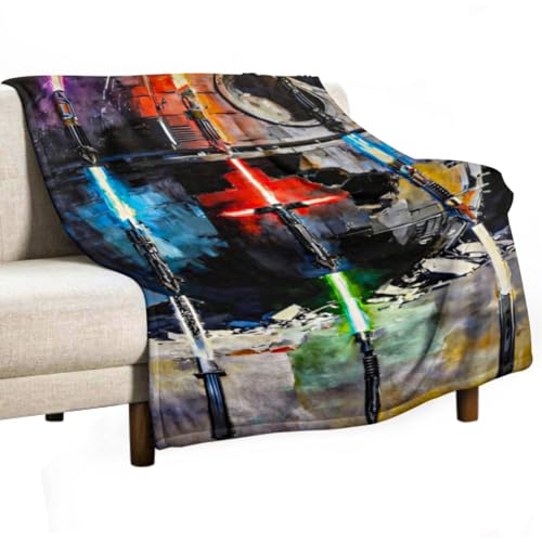 Soft and Warm Blanket Ultra-Soft and Lightweight Movie Lightsaber Blanket A Must-Have for Movie Fans Suitable for Sofas or Beds. (50x60 Lightsaber-A)
