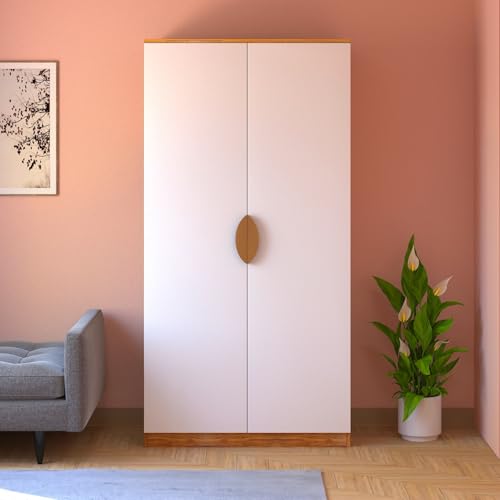 Image of Callas 2 Door Engineered Wood Wardrobe | Modern Bedroom Storage Cabinet with Lock & Shelves | Compact Almirah for Clothes,1 Year Warranty with Free Installation