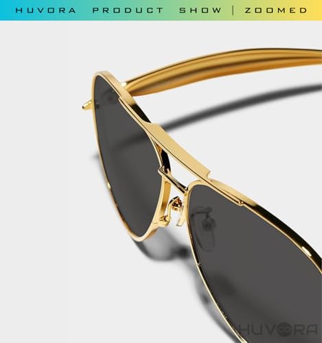 Image of Trending Aviator UV400 Unisex Sunglasses with Designer Metal Frame - Stylish Retro Sun Glasses for Man & Woman - Party Driving Fashion Branded Trendy UV Protected Classy Goggles