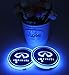 License plate frameX 2pcs LED Car Cup Holder Lights for Infiniti, 7 Colors Changing USB Charging Mat Luminescent Cup Pad, LED Interior Atmosphere Lamp (Infiniti)