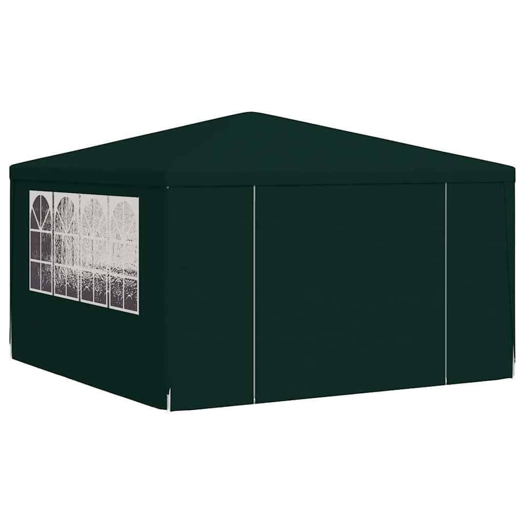 vidaXL Profi Partyzelt mit Seitenwänden UV-beständig Wasserbeständig Pavillon Festzelt Gartenpavillon Gartenzelt Garten Bierzelt 4x4m Grün 90g/m²
