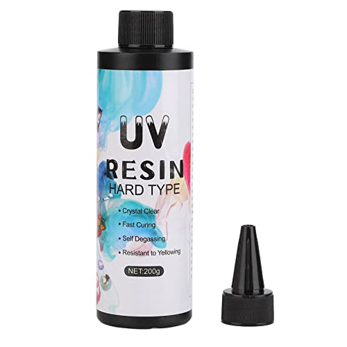Resin for Coating & Casting Handworked DIY Transparent Color Anti Yellowing Fast Curing Clear Glue Adhesive for Craft Decorations (200g)