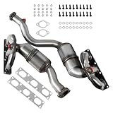 Seaforie Exhaust Manifold Catalytic Converter for BMW X5 3.0L 2001–2006, 525i 2.5L 2001–2003 | Front & Rear | EPA Compliant High Flow | Replaces 18118, 18119