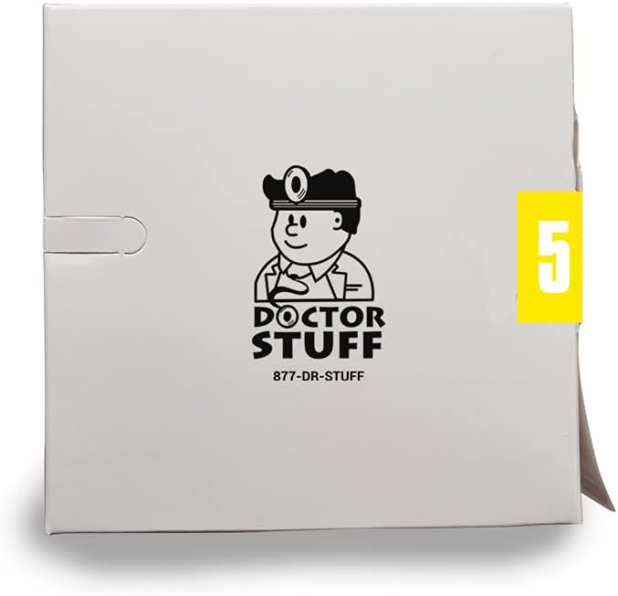 Doctor Stuff - File Folder Labels, Number 5, IFC CL3300 Match System #3 - AFNM Series Chart Stickers, Yellow, 1-7/8" x 1-7/8", #5, 500/Roll