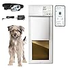 Power Pet WiFi Automatic Electronic Pet Door by High Tech Pet – Pet Operated Dog Door, App Control, 24/7 Scheduling, Secure, Air Tight, for Medium Dogs (8¼” x 10″ Pet Opening), Easy Install – PX1-WIFI