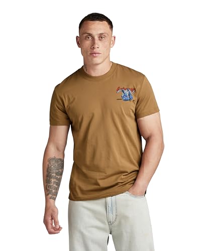 G-Star Raw Vest Back Graphic Camisetas, Marrón Dk Fawn D24423-336-7172 , M Para Hombre G-Star Raw Vest Back Graphic Camisetas, Marrón Dk Fawn D24423-336-7172 , M Para Hombre