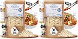 asiafoodland - Reiskuchen natur - Reis Sticks - Rice Cake - Reisnudeln - für z.B. Tteok-bokki/Topokki, 2er Pack (1 x 400g)