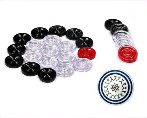 Image of Pro Play Priminum Wooden Carrom Board for Kids & Adults with Coins Striker and Boric Powder (Small Size 20 * 20 Cristal Coin)