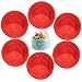 Produktbild SUNSK Silikon Kuchenform 4 Zoll Runde Antihaft Backform Backen Silikonformen Tortenbackformen für Schokoladenkuchen Muffin Gelee Cupcake 6 Stück