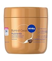 NIVEA Crema Corpo Burro di Cacao Nutriente 400 ml, Crema idratante corpo 72h, Con 3x Acido Ialuronico Puro e Burro di Cacao, Body lotion dalla texture ricca, Assorbimento rapido, Per pelle secca