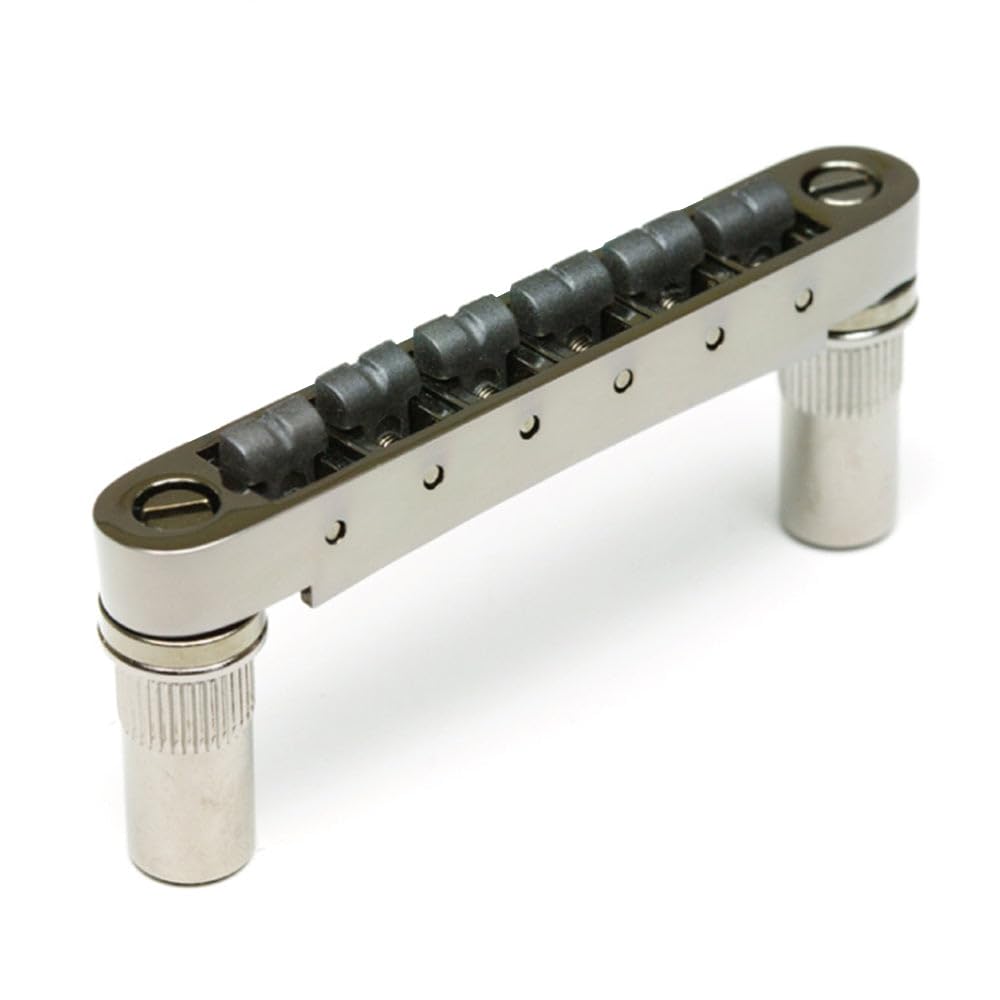 Graphtech PN-8863-BN: Ghost Loaded ResoMax NV 6mm Tune-O-Matic Bridge - Black Nickel