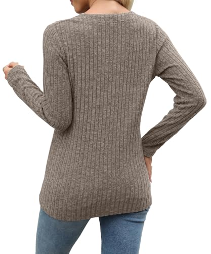 Sweaters for Women Fashion Long Sleeve Tops Pullover V Neck Casual Loose Sweatshirt4