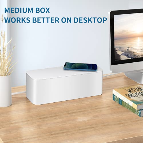 2   Desk Cord Organizer Box Cord Hider
