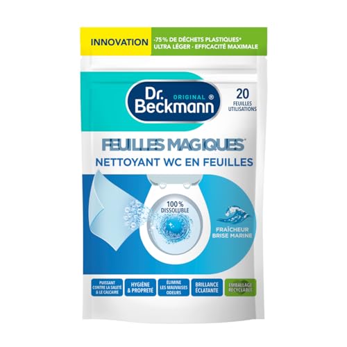 Dr. Beckmann - Nettoyant WC En Feuilles Magiques - Produit Toilette Puissant Contre La Saleté et Le Calcaire - Désodorisant WC Qui Élimine les Mauvaises...