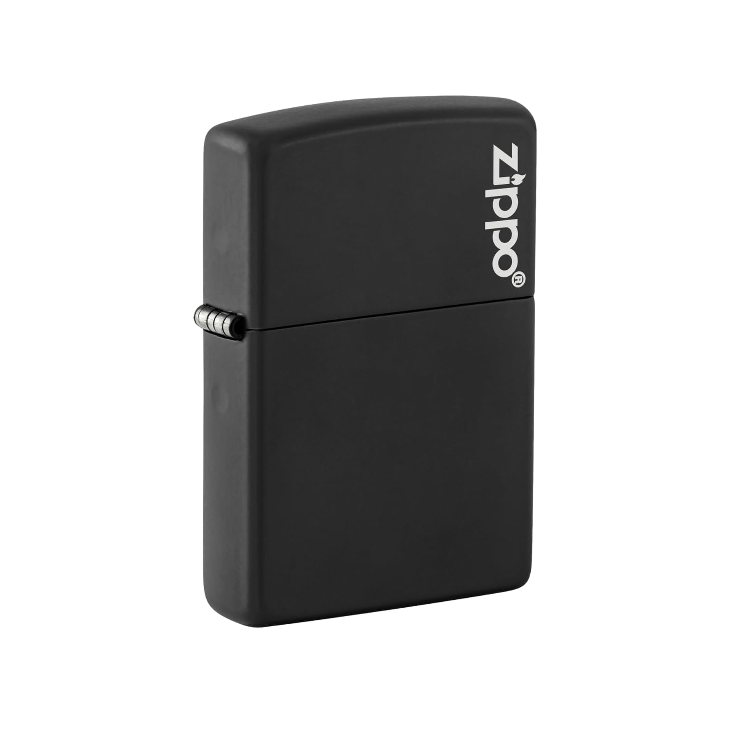 Zippo Classic Black Matte 218Zl With Gray Logo Windproof Pocket Lighter, One Size